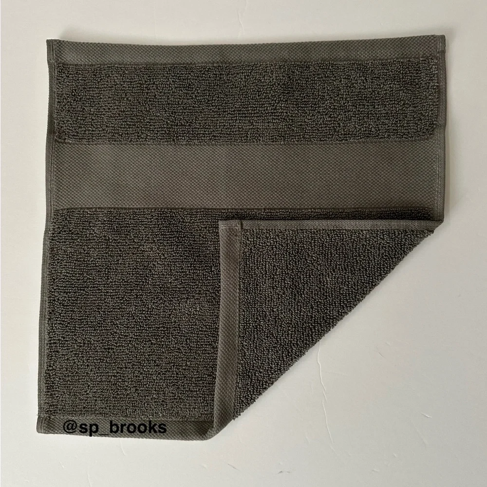 🎁4PC LAUREN Ralph Lauren Wescott Wash Cloth Set - Grey